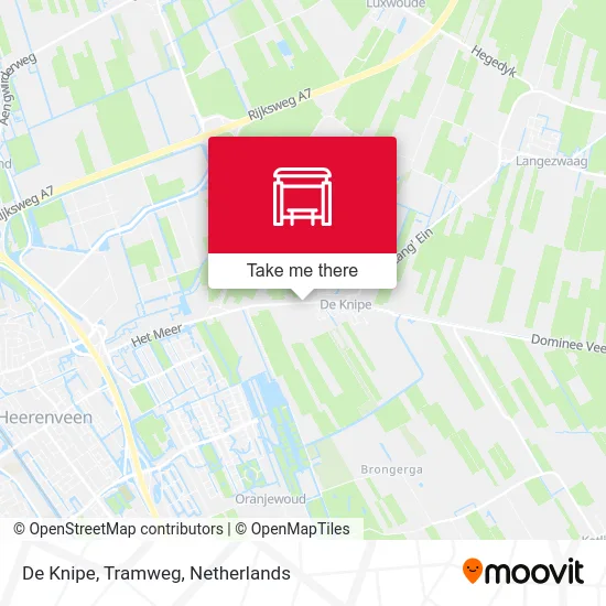 De Knipe, Tramweg map