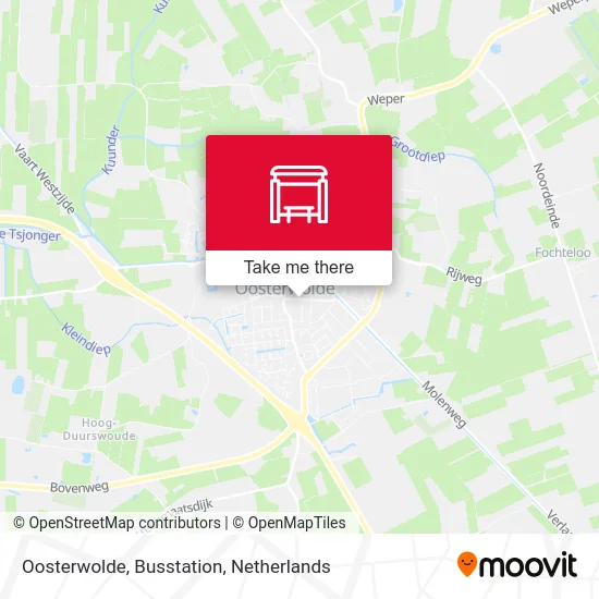Oosterwolde, Busstation map
