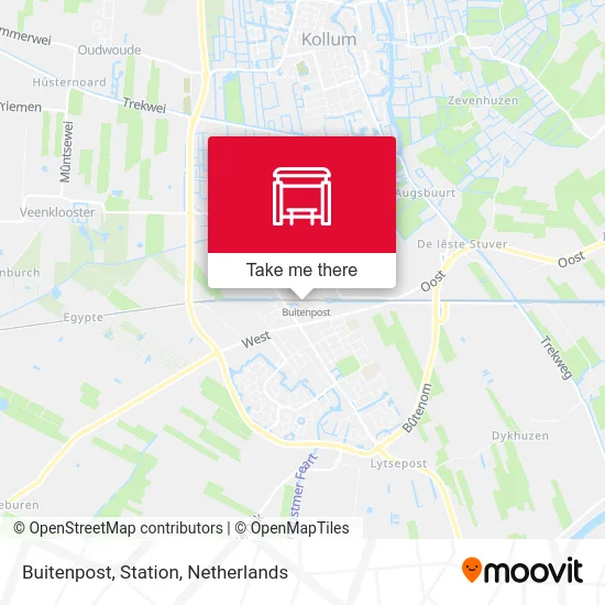 Buitenpost, Station map