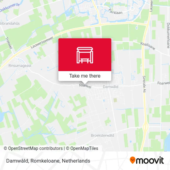 Damwâld, Romkeloane map