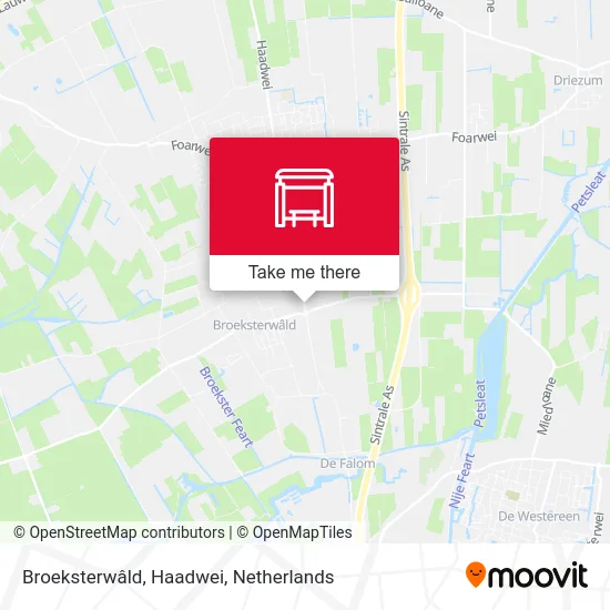 Broeksterwâld, Haadwei map