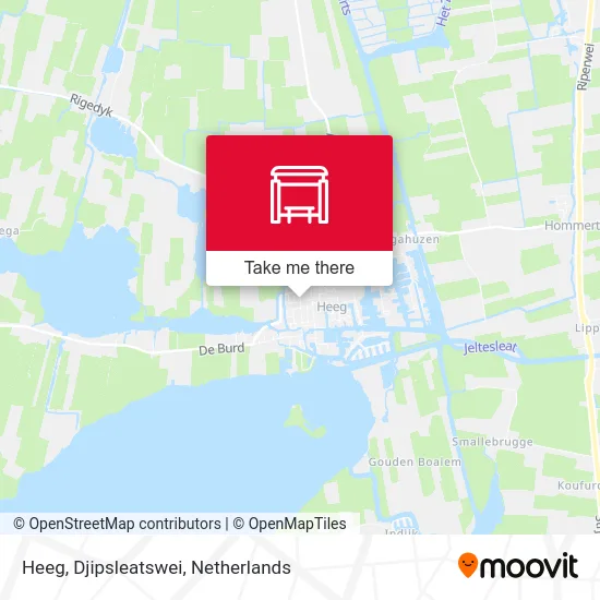 Heeg, Djipsleatswei map