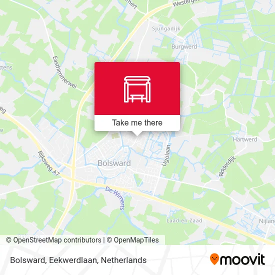 Bolsward, Eekwerdlaan map