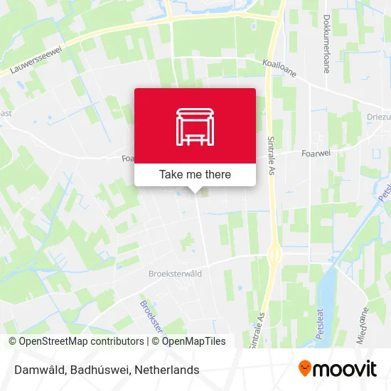Damwâld, Badhúswei map