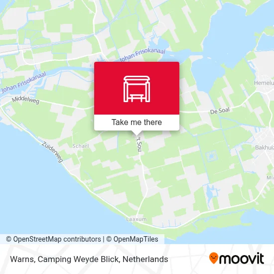 Warns, Camping Weyde Blick map