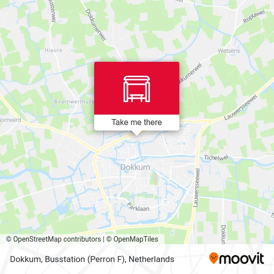 Dokkum, Busstation (Perron F) map