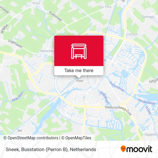 Sneek, Busstation (Perron B) Karte