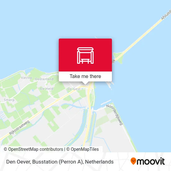 Den Oever, Busstation (Perron A) map