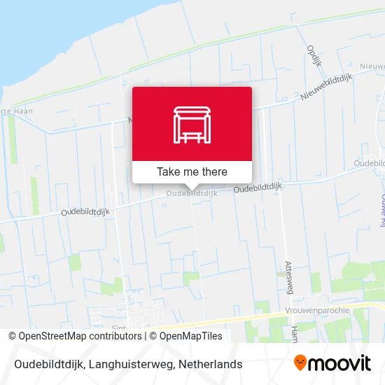 Oudebildtdijk, Langhuisterweg map