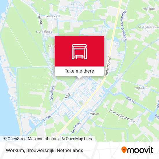 Workum, Brouwersdijk Karte
