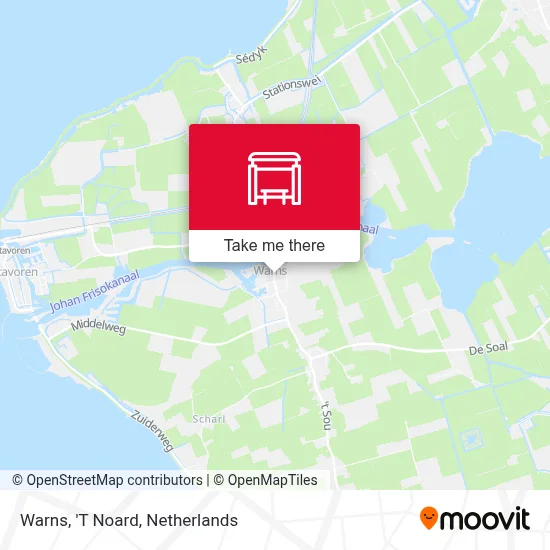 Warns, 'T Noard map