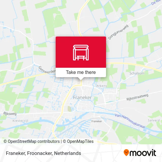 Franeker, Froonacker map