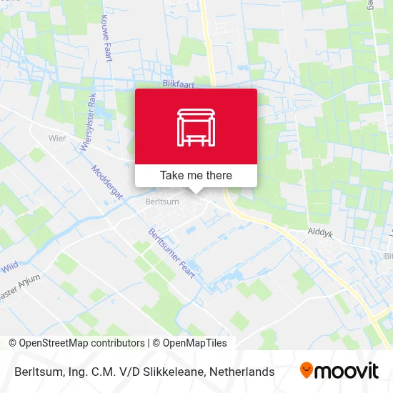 Berltsum, Ing. C.M. V / D Slikkeleane map