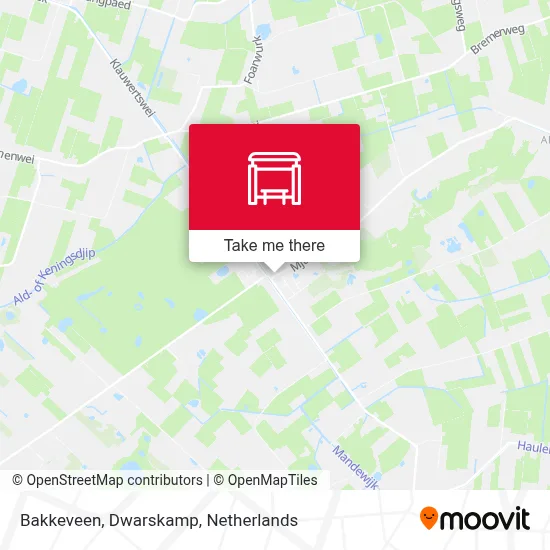 Bakkeveen, Dwarskamp map