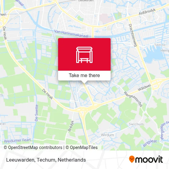 Leeuwarden, Techum map