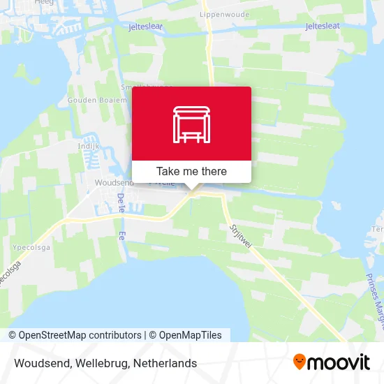 Woudsend, Wellebrug map