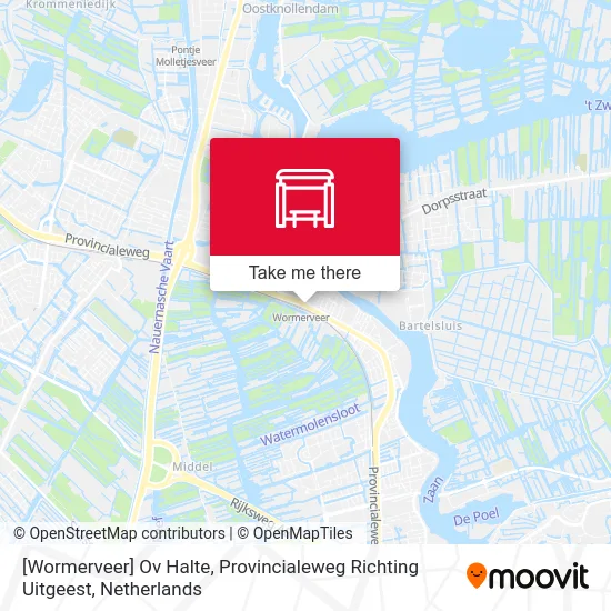 [Wormerveer] Ov Halte, Provincialeweg Richting Uitgeest map