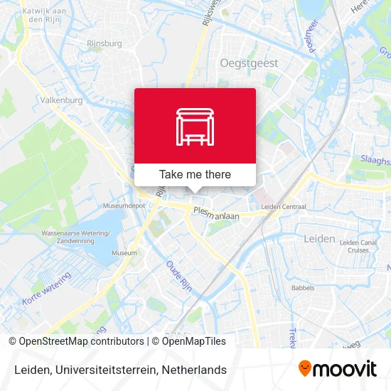 Leiden, Universiteitsterrein map