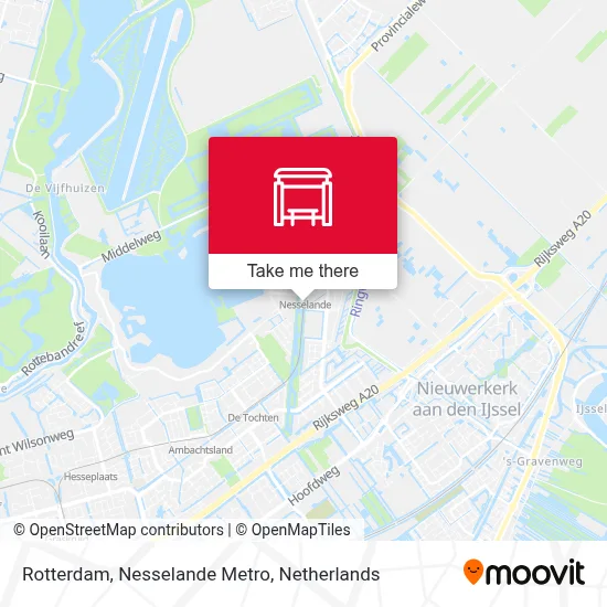 Rotterdam, Nesselande Metro map