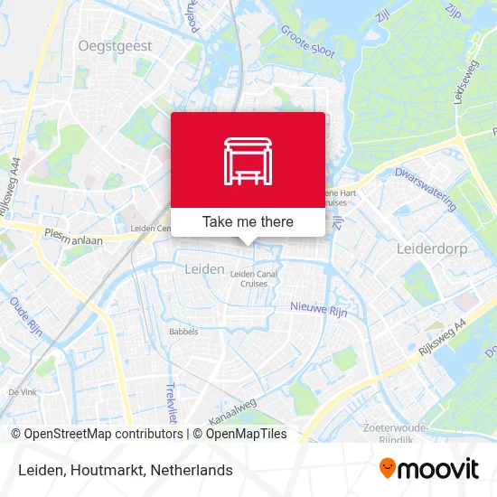 Leiden, Houtmarkt Karte