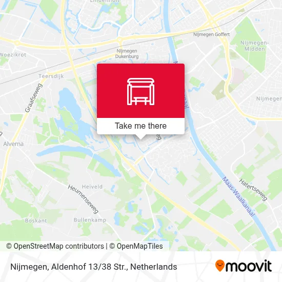 Nijmegen, Aldenhof 13/38 Str. Karte