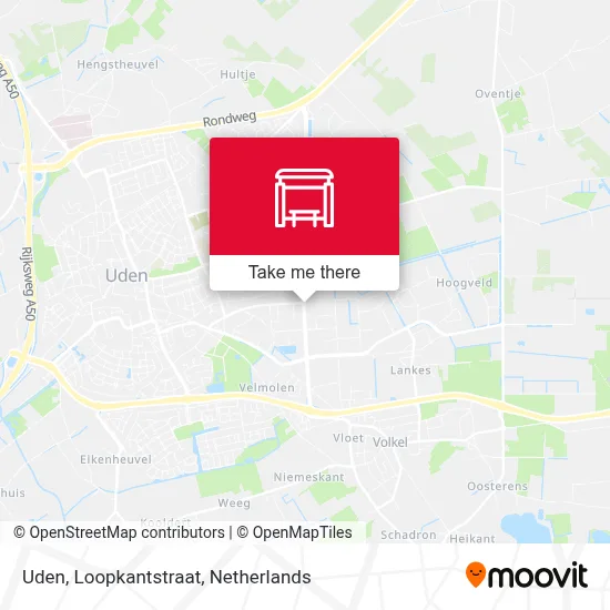 Uden, Loopkantstraat map