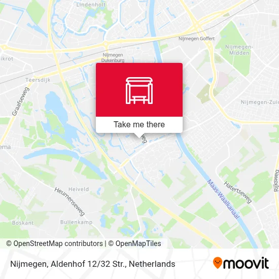 Nijmegen, Aldenhof 12/32 Str. Karte