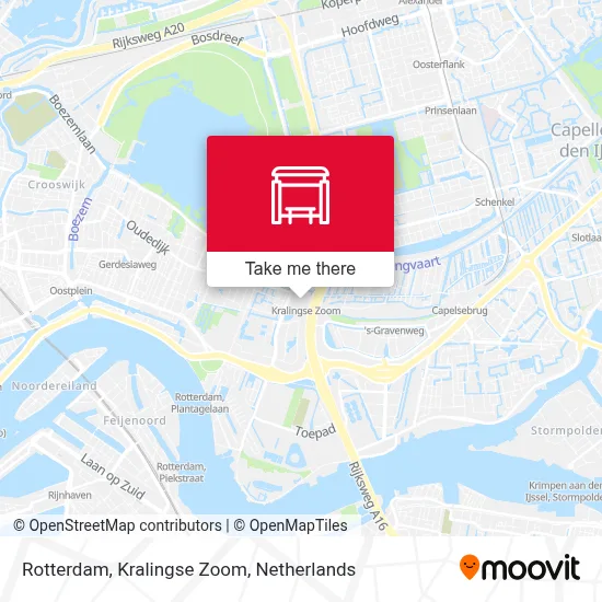 Rotterdam, Kralingse Zoom map