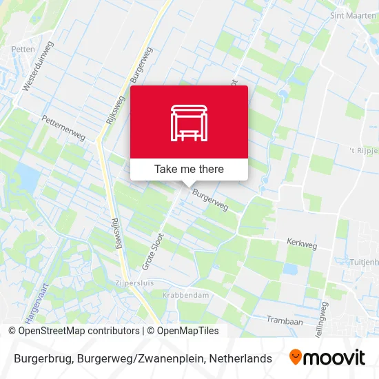 Burgerbrug, Burgerweg / Zwanenplein map