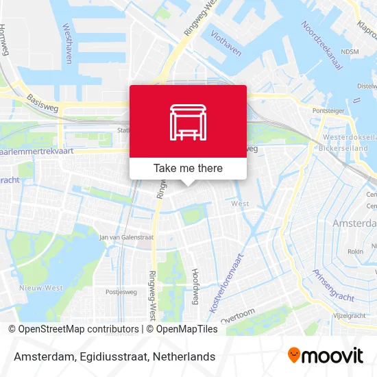 Amsterdam, Egidiusstraat Karte