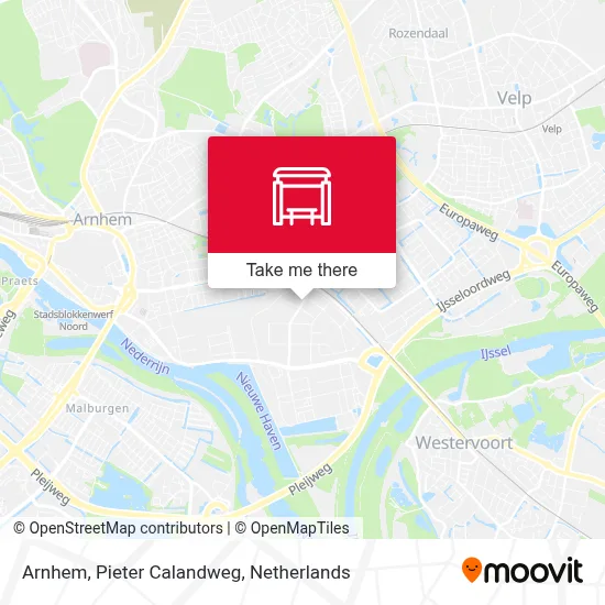 Arnhem, Pieter Calandweg Karte