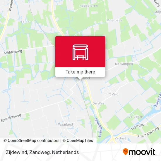 Zijdewind, Zandweg Karte