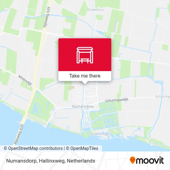 Numansdorp, Hallinxweg Karte