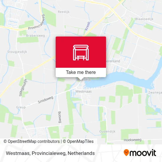 Westmaas, Provincialeweg Karte