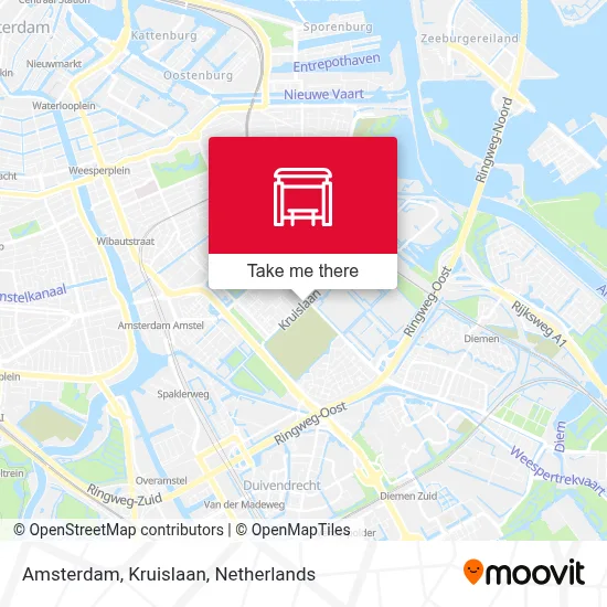 Amsterdam, Kruislaan Karte