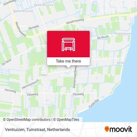 Venhuizen, Tuinstraat Karte