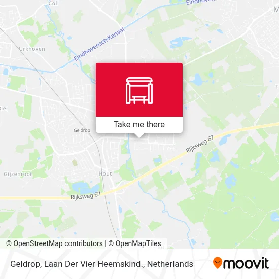 Geldrop, Laan Der Vier Heemskind. Karte