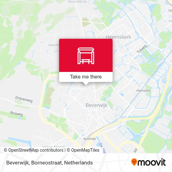 Beverwijk, Borneostraat Karte