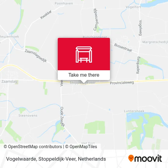 Vogelwaarde, Stoppeldijk-Veer Karte
