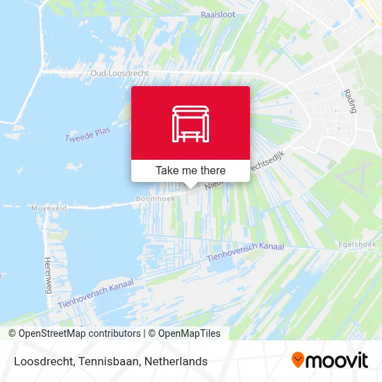 Loosdrecht, Tennisbaan Karte