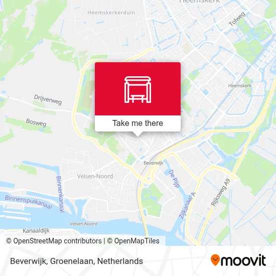 Beverwijk, Groenelaan Karte