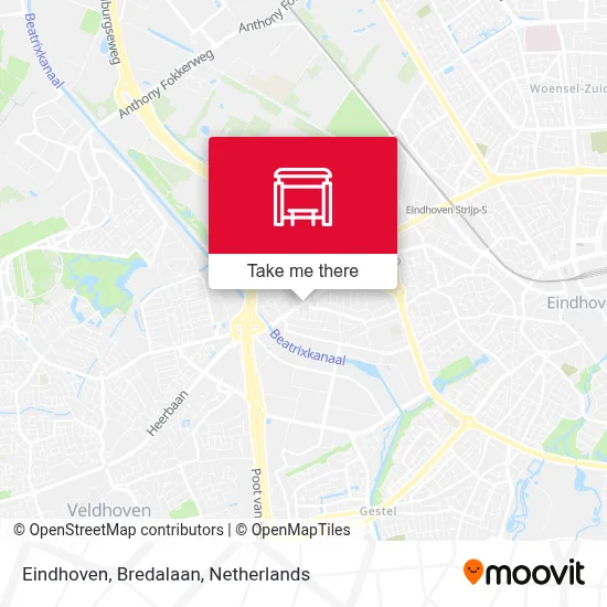 Eindhoven, Bredalaan map