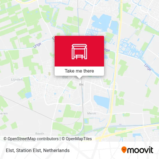 Elst, Station Elst Karte