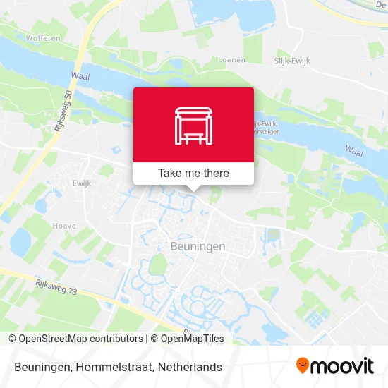 Beuningen, Hommelstraat Karte