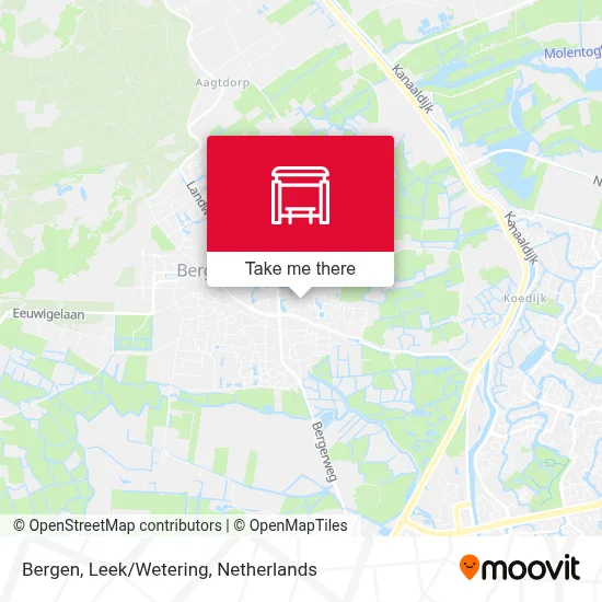 Bergen, Leek/Wetering map