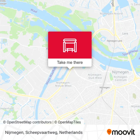 Nijmegen, Scheepvaartweg map