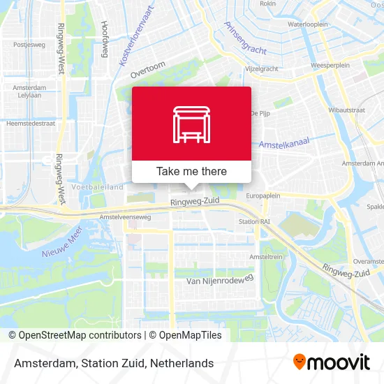 Amsterdam, Station Zuid map
