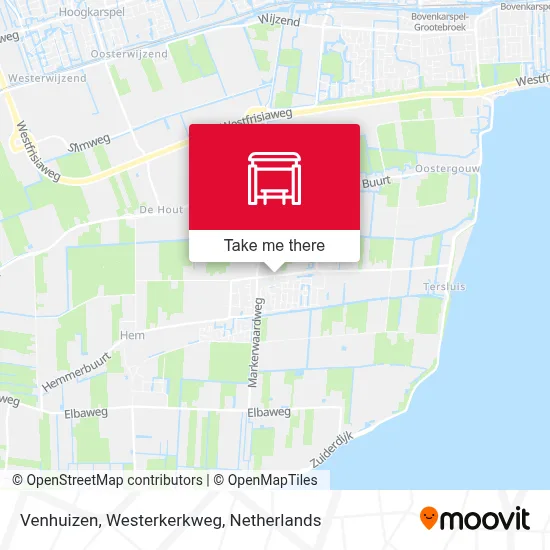 Venhuizen, Westerkerkweg Karte