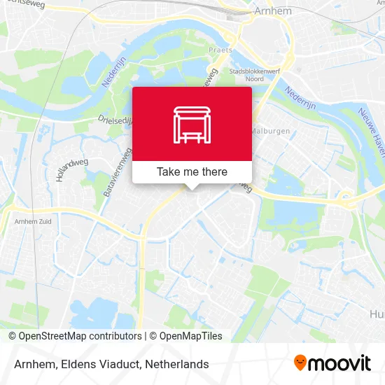 Arnhem, Eldens Viaduct map