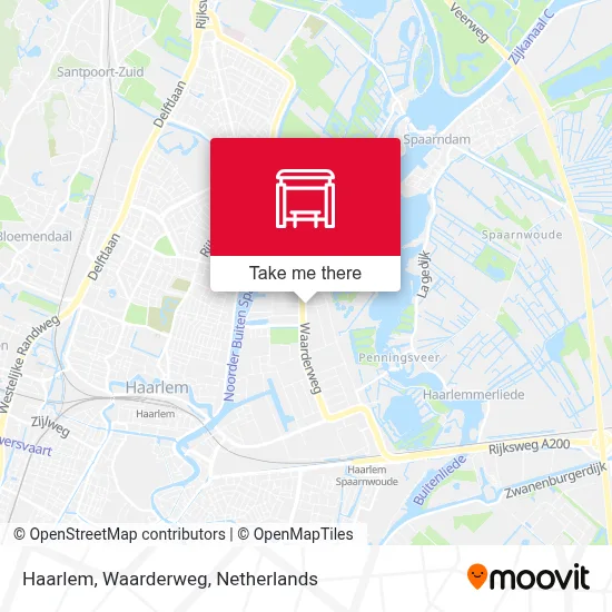 Haarlem, Waarderweg Karte